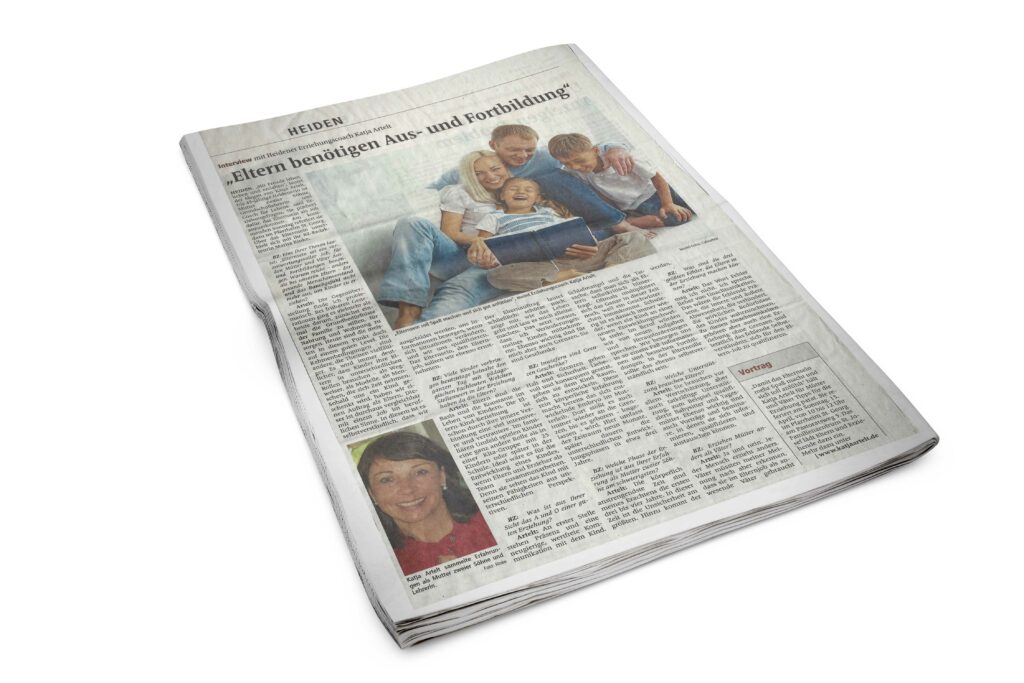 Katja Artelt, Zeitungsartikel, Eltern benötigen Aus- und Fortbildung